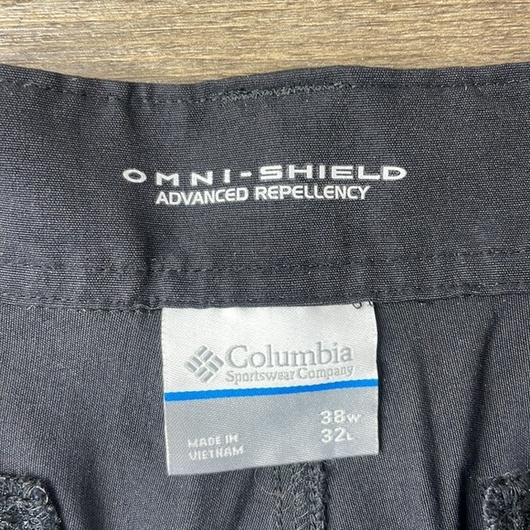 Columbia Mens Royce Peak Black OmniShield Articulate Knee Flex Nylon Pants 38x32 - Picture 3 of 15